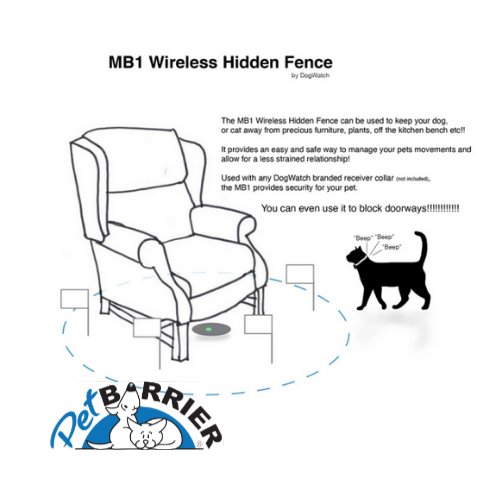 DogWatch MB1 Wireless Indoor/Outdoor Rechargeable Cat & Dog Fence System